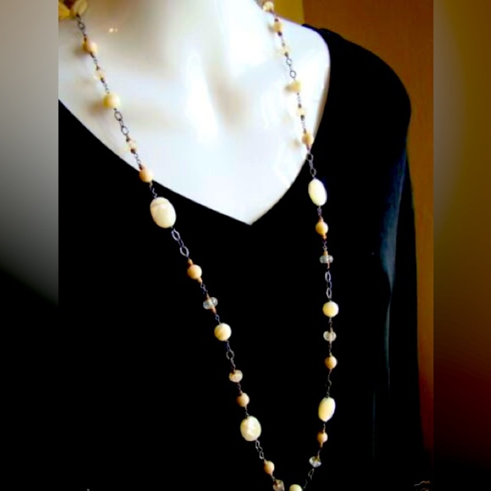 Silpada sterling silver Mother-of-Pearl long necklace